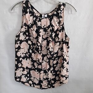 Elle Black and Pink Floral Tank Top